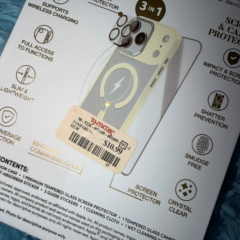 3-in-1 Phone Camera Protector Kit - White (BRAND NEW)